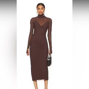 AFRM Revolve mesh dress with slip